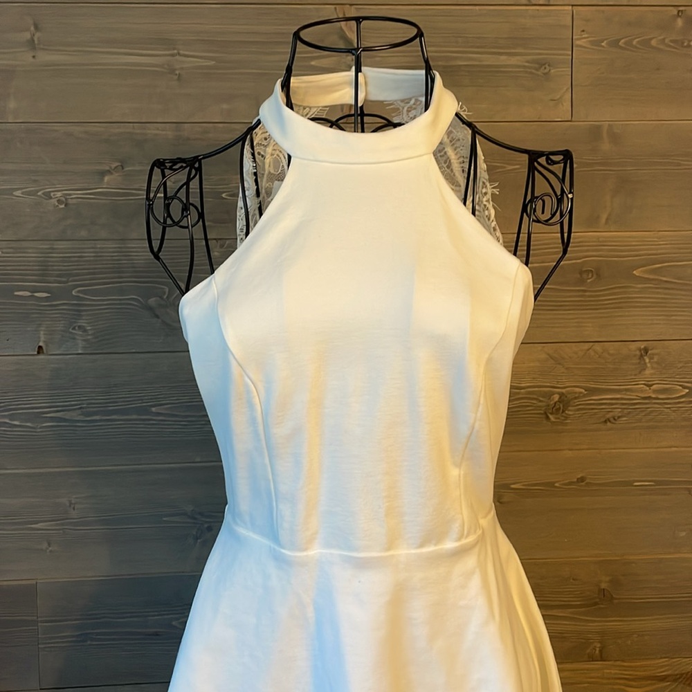 EUC Lulu’s mock neck open shoulder skater dress - Picture 3 of 5